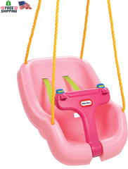 Little Tikes Snug ‘N Secure Pink Swing with Adjustable Straps, 2-In-1 for Baby a