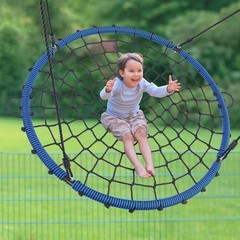 45″ 750lbs Spider Web Tree Swing for Kids & Adults, Outdoor Steel Frame Sauce…