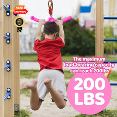Ninja-Twister 360° Spin Handle: Slackline Swing Attachment for Kids Rose Red