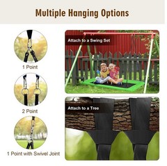 Green Multi-Person Swing 700 Lb. Giant 60 In. Platform Tree Swing Outdoors New ✅