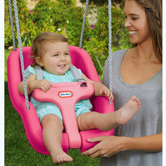 Little Tikes 2-in-1 Snug & Secure Swing High Back Magenta Baby Toddler Seat