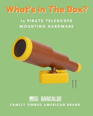 Playhouse Accessories for Kids Outdoor Playset – 11 inch Brown Pirate Playgro…