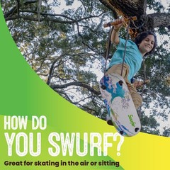 TreeSkate Skateboard Swing, Outdoor Stand Up Surf Swing, Holds Up to 200 lbs,…