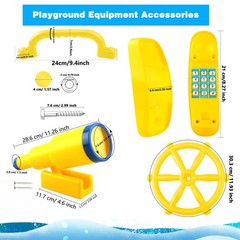 5 Pcs Kids Playground Accessories for Kids Outdoor Plastic Steering Wheel Swi…