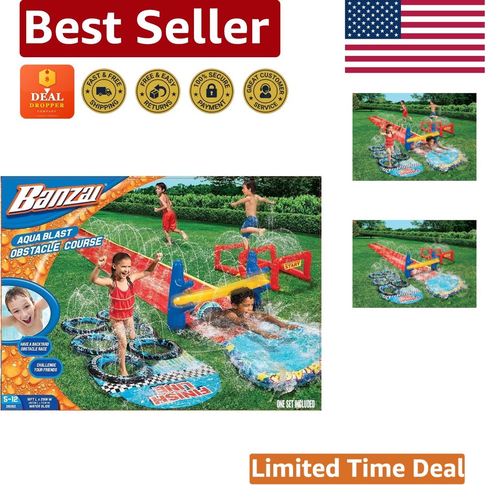 Exciting Aqua Blast Obstacle Course for Kids – 4 Players, Endless Summer Fun!