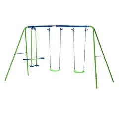 Children’s Playground Set Adjustable Ropes with Metal Frame for Stability