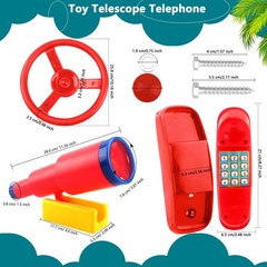 Playground Accessories Swingset Steering Wheel Plastic Telescope Telephone Sw…