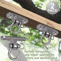 IOH 2 Pcs Heavy Duty Swing Hangers with 4 Screws Stainless Steel 304 Antirust…
