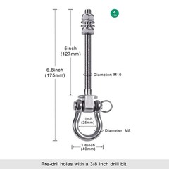 Heavy Duty Bearing Swing Hangers, 4 Pack Stainless Steel Swing Set Hooks for …