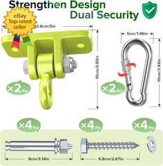 Swing Hangers for Wooden Sets Pack of 2 Heavy Duty Swingset Hardware with Lockin