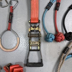 Slackers Ninja Line Slackline Obstacles Grip Ninja Warrior Training Parts Lot