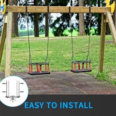 2 Heavy Duty Swing Hangers, Wooden 180° Swing Set Accessories Hammock 660LB C…