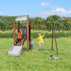 Outdoor Play Equipment with Slide & Swing Set, Outdoor Playground, Backyard