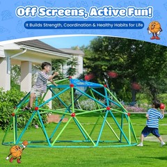 Zupapa 10FT Climbing Dome,Kids Jungle Gym,1000LBS Easy Assemble Outdoor Playset
