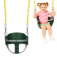 Eastern Jungle Gym Heavy-Duty High Back Half Bucket With safety trap, Green
