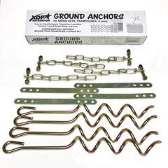 Metal Ground Anchor Kit – 4pcs Auger-Style 12 3/4″ ea All Hardware Included Easy