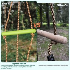 AGPTEK Disc Swing with Monkey Bars,Tree Set Accessories Rope Disk Green