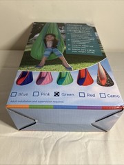 Hearthsong HugglePod Deluxe Kids HangingChair Canvas Cacoon Indoor Outdoor Green