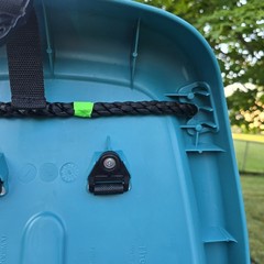 Step2 Toddler Bucket Swing Blue Outdoor Playground Seat w/ Safety Harness & Rope