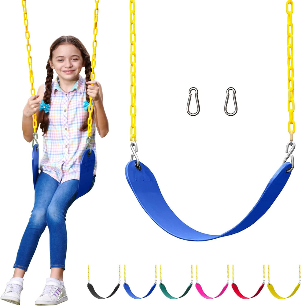 Swing for Outdoor Swing Set- 1pc Swing Seat Replacement Kit w/ Heavy Duty Chains