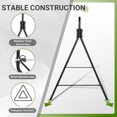 Metal Swing Stand 550lbs Heavy Duty Steel A-Frame Stand Powder Coated Finish