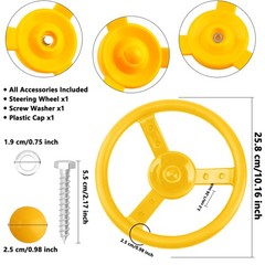 2 Pack Steering Wheel Playset Plastic Pirate Ships Wheel with Mounting Tools …