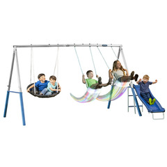 XDP Recreation Firefly Metal Frame Swing Set with 2 Firefly™-LED Swing Seats, Su