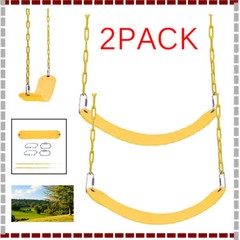 2x Swing Seat Heavy Duty Swing Set Accessories Swing Seat Kits with Coated Chain