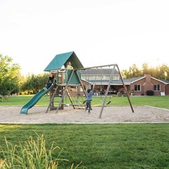 Lifetime 91069 Big Stuff Earthtone Swing Set – Durable Outdoor Play Playground