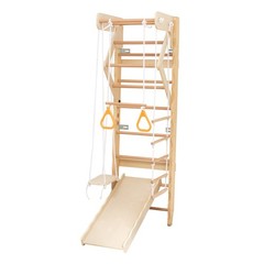 6-in-1 Swedish Ladder Wall Gym – Swing, Rope Ladder, Pull-Up Bar & More