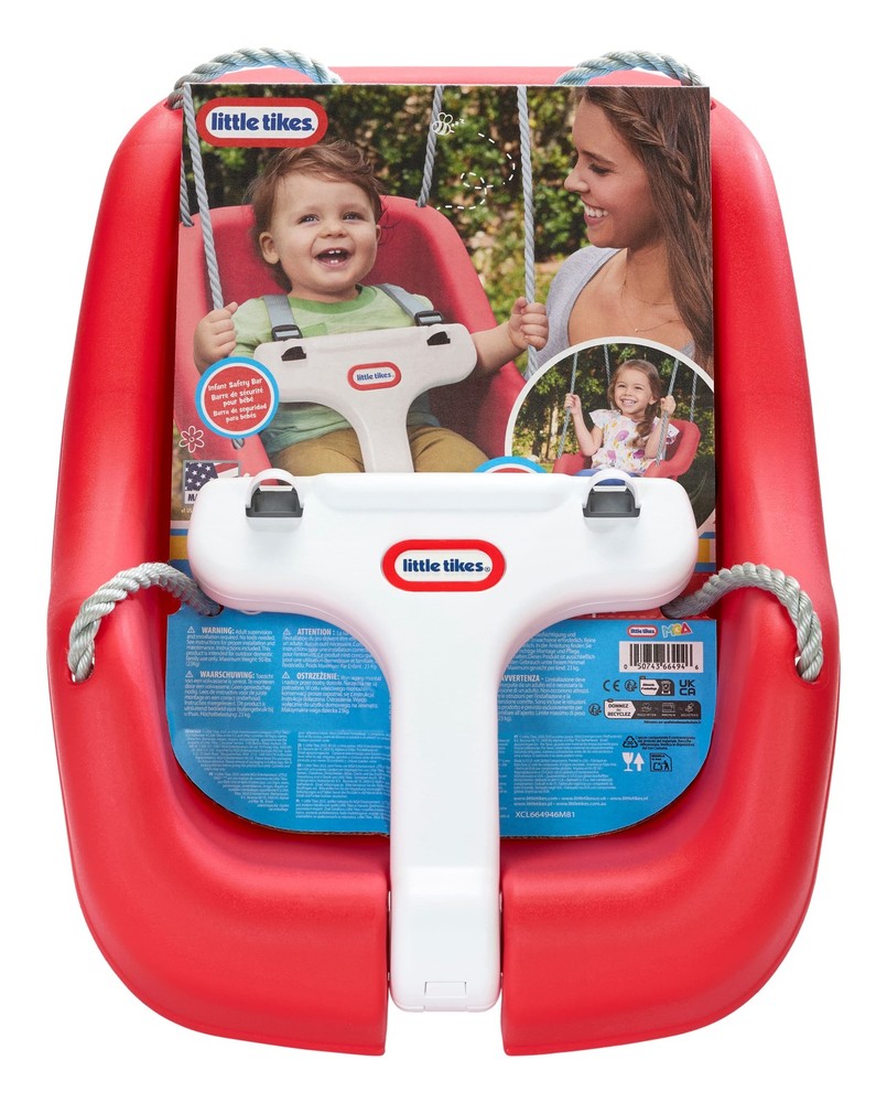2-in-1 Snug ‘n Secure Swing- Red, Baby and Toddlers Ages 9 Months – 4 Years