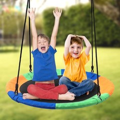 Saucer Tree Swing Seat for Kids 40 Inch Outdoor Round Tree Swing for Children…