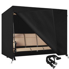 Patio Swing Cover, Durable 600D Oxford Porch Swing Canopy Cover with Zippers …