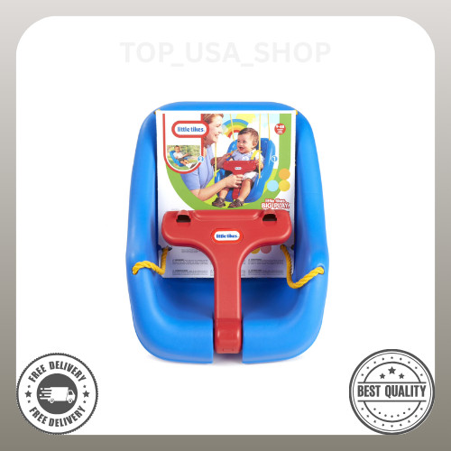 Little Tikes 2-in-1 Snug and Secure Swing, High Back Swing, Blue