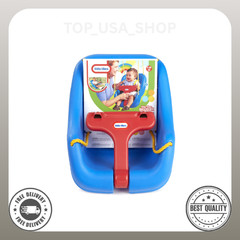 Little Tikes 2-in-1 Snug and Secure Swing, High Back Swing, Blue