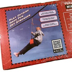 Fofana Original Ninja Slider Zip Lines for Kids and Adults Outdoor 65 Ft Slack