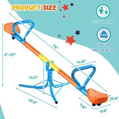 Seesaw Teeter Totter for Kids 3-8 – Indoor/Outdoor Play Equipment