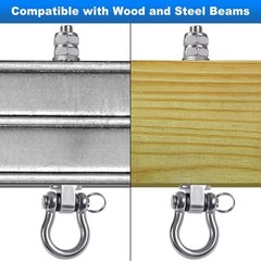 2Pcs Heavy Duty Swing Hangers with Bearings Stainless Steel Swing Hardware fo…