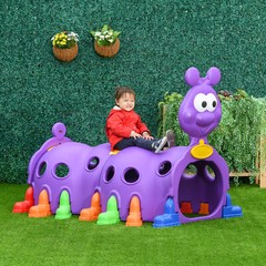 Caterpillar Climbing Tunnel Kids Indoor Outdoor 3-6 Years Old Purple