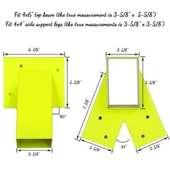 Swing Set Middle Bracket – Wooden A-Frame Hardware Parts With All Mounting Ha…