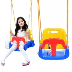 3-in-1 Infant to Teenage Detachable Swing Outdoor for Patio Garden Blue Chair