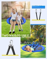 Family-Friendly 43″ Saucer Swing – Waterproof & Tear-Resistant for All Ages