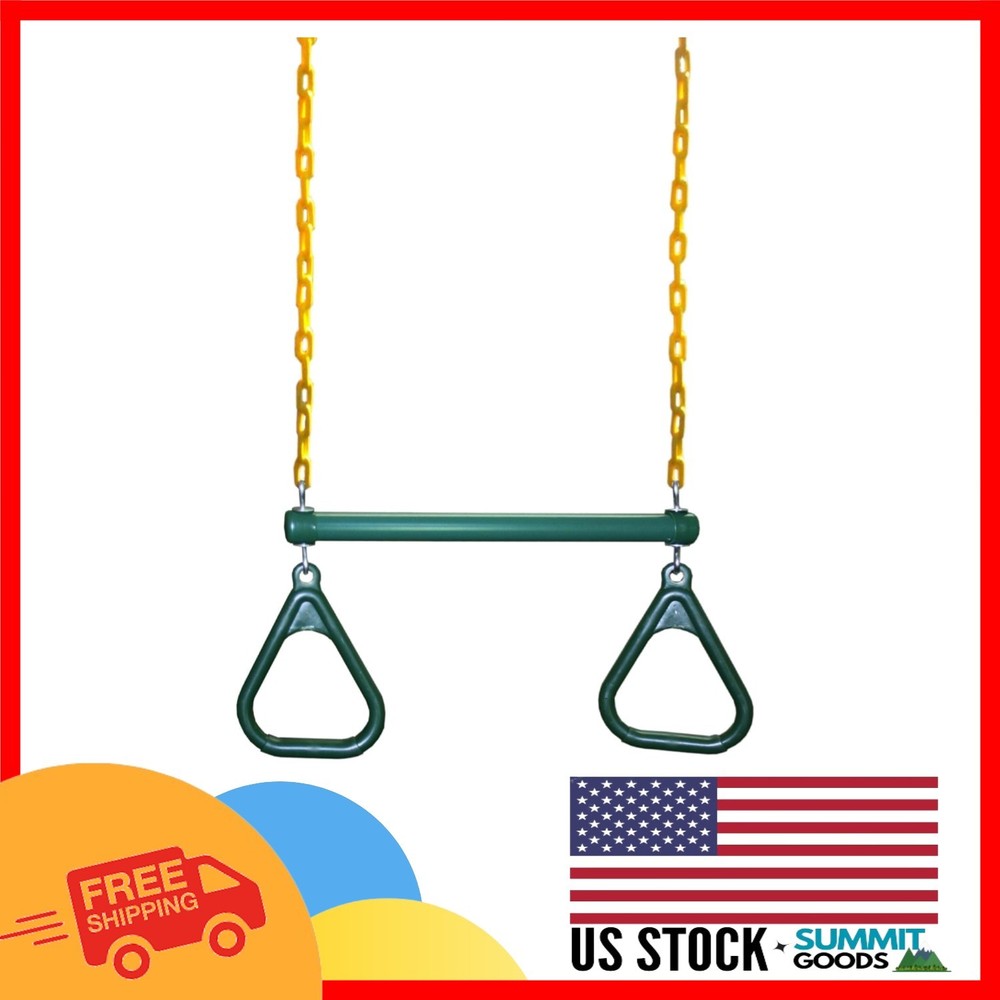 Heavy-Duty 20″ Trapeze Swing Bar & Gymnastic Rings – Fully Assembled Fun