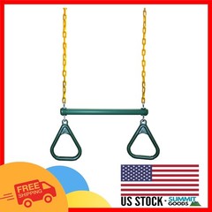 Heavy-Duty 20″ Trapeze Swing Bar & Gymnastic Rings – Fully Assembled Fun