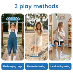 Tree Swing for Kids – 3 -in-1 Multi-Functional Swing Single Disc Seat and