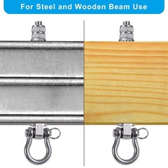 Swing Hangers 1500 LB Capacity – 6 Pack Stainless Steel 304 Hooks for Wood