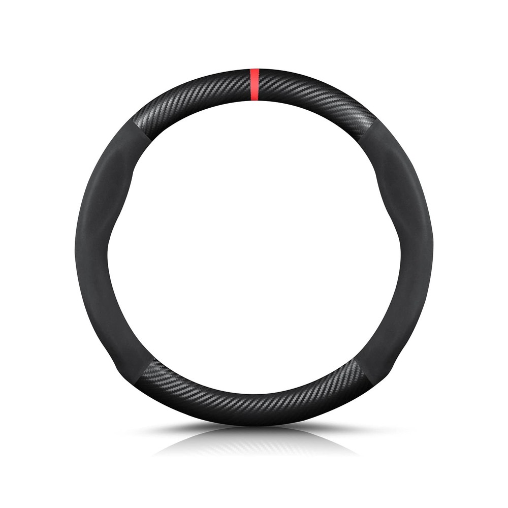 Ergocar Steering Wheel Cover Black Red