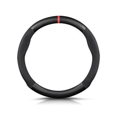 Ergocar Steering Wheel Cover Black Red