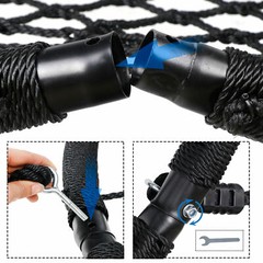 48” Spider Web Tree Swing Net Rope Platrorm For Multiple Chidren Heavy Duty