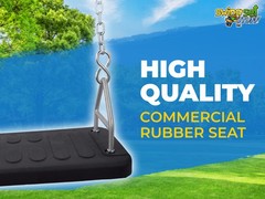 SWING SET STUFF INC. RUBBER MEGA FLAT SEAT 5.5 FT. UNCOATED CHAIN (BLACK) 0312